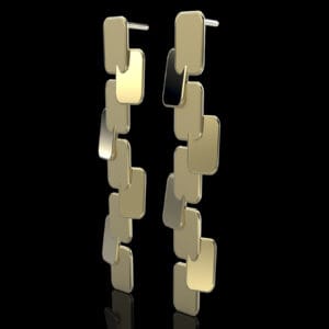 Aegys earrings 18k gold geometric design