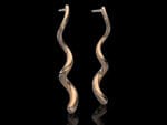 Agny earrings 18k gold fluid organic wave form