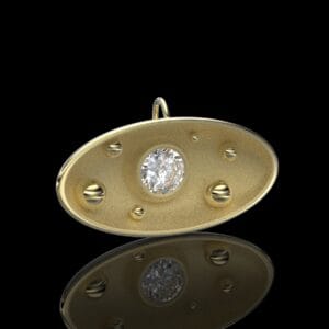 Andromedha pendant 18k gold galaxy design diamond gemstone