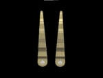 Anigridee earrings 18k gold tapered drop gemstone tip