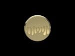 Arshi pendant 18k gold circular liquid drop texture celestial