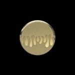 Arshi pendant 18k gold circular liquid drop texture celestial