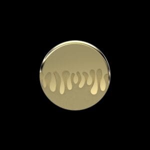 Arshi pendant 18k gold circular liquid drop texture celestial