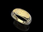 Gemini Ring in 18k yellow gold — zodiac ring inspired by the twin constellation Gemini and the myth of Castor and Pollux