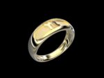 Alt text: Scorpio Ring in 18k yellow gold — a sculpted zodiac band carrying the Scorpio glyph, the water sign of depth and transformation