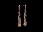 Bhavani Earrings in rose gold, lattice detail