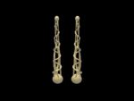 Bhavani Earrings in 18k yellow gold — lattice earrings of sacred geometry inspired by Bhavani, Hindu goddess and form of Parvati