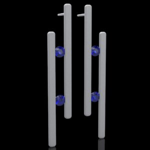 Brasilis Earrings in white gold with sapphire