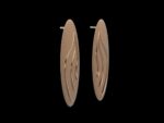 Oceanyse Earrings in 18k rose gold — blade drop earrings inspired by Oceanus, the Titan who embodied the world-encircling river of the ancient seas.
