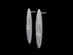 Oceanyse Earrings in 18k white gold — blade drop earrings inspired by Oceanus, the Titan who embodied the world-encircling river of the ancient seas.